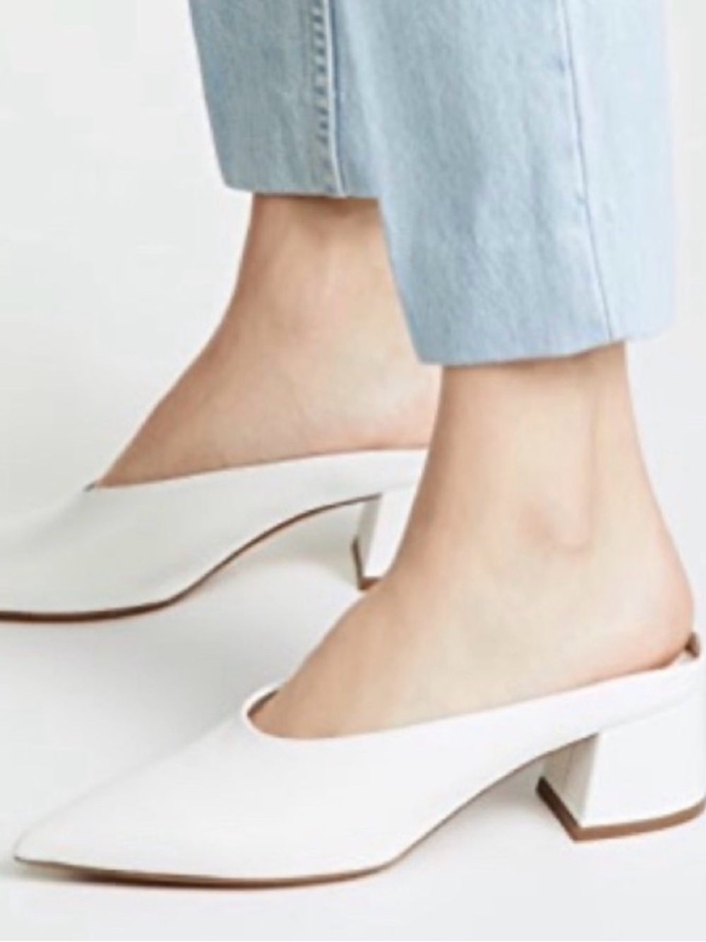 Vince Ralston Leather Pointy Toe Mule in Nude Size 9.0 - Picture 7 of 16